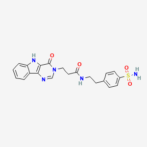 3-(4-oxo-4,5-dihydro-3H-pyrimido[5,4-b]indol-3-yl)-N-(4-sulfamoylphenethyl)propanamide