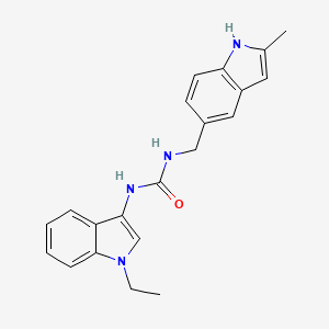 molecular formula C21H22N4O B2426492 1-(1-ethyl-1H-indol-3-yl)-3-((2-methyl-1H-indol-5-yl)methyl)urea CAS No. 899753-81-2