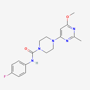 molecular formula C17H20FN5O2 B2426494 N-(4-fluorophenyl)-4-(6-methoxy-2-methylpyrimidin-4-yl)piperazine-1-carboxamide CAS No. 946324-75-0