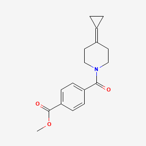 molecular formula C17H19NO3 B2426499 Methyl 4-(4-cyclopropylidenepiperidine-1-carbonyl)benzoate CAS No. 2097917-17-2