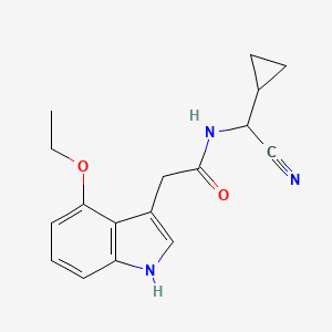 molecular formula C17H19N3O2 B2426504 N-[Cyano(cyclopropyl)methyl]-2-(4-ethoxy-1H-indol-3-YL)acetamide CAS No. 1825549-08-3