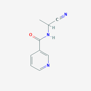 molecular formula C9H9N3O B2426506 N-(1-氰乙基)吡啶-3-甲酰胺 CAS No. 1251067-90-9