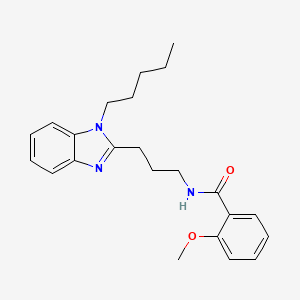 molecular formula C23H29N3O2 B2426513 2-methoxy-N-[3-(1-pentyl-1H-benzimidazol-2-yl)propyl]benzamide CAS No. 862806-98-2