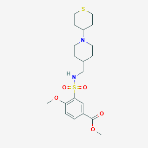 methyl 4-methoxy-3-(N-((1-(tetrahydro-2H-thiopyran-4-yl)piperidin-4-yl)methyl)sulfamoyl)benzoate