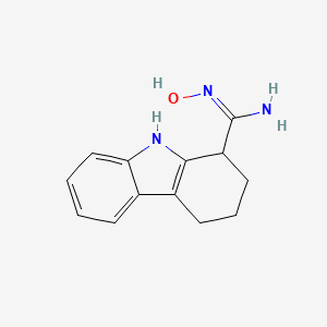 molecular formula C13H15N3O B2426525 N'-hydroxy-2,3,4,9-tetrahydro-1H-carbazole-1-carboximidamide CAS No. 924862-02-2