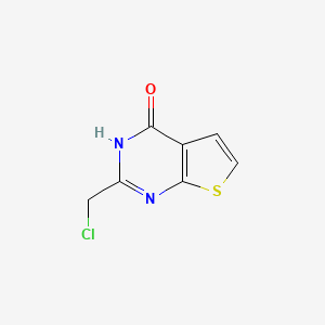 molecular formula C7H5ClN2OS B2426530 2-(氯甲基)-3H,4H-噻吩并[2,3-d]嘧啶-4-酮 CAS No. 1039847-82-9