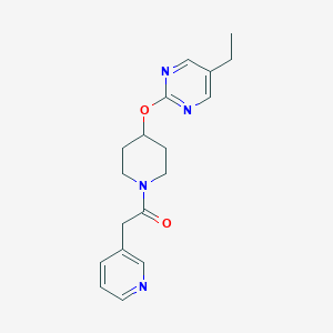 molecular formula C18H22N4O2 B2426533 1-{4-[(5-Ethylpyrimidin-2-yl)oxy]piperidin-1-yl}-2-(pyridin-3-yl)ethan-1-one CAS No. 2380097-31-2