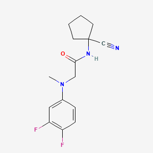 molecular formula C15H17F2N3O B2426540 N-(1-cyanocyclopentyl)-2-[(3,4-difluorophenyl)(methyl)amino]acetamide CAS No. 1427967-00-7