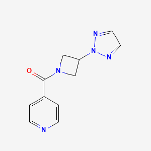 molecular formula C11H11N5O B2426542 (3-(2H-1,2,3-triazol-2-yl)azetidin-1-yl)(pyridin-4-yl)methanone CAS No. 2195941-44-5