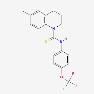 6-methyl-N-[4-(trifluoromethoxy)phenyl]-3,4-dihydro-2H-quinoline-1-carbothioamide