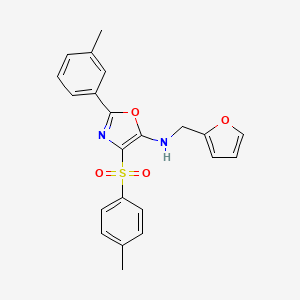 molecular formula C22H20N2O4S B2426559 N-(furan-2-ylmethyl)-2-(m-tolyl)-4-tosyloxazol-5-amine CAS No. 862738-63-4