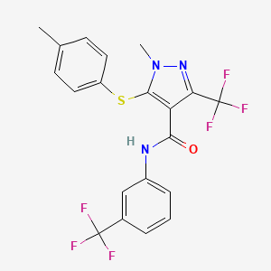 1-methyl-5-[(4-methylphenyl)sulfanyl]-3-(trifluoromethyl)-N-[3-(trifluoromethyl)phenyl]-1H-pyrazole-4-carboxamide