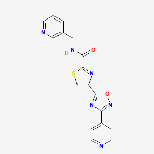N~2~-(3-pyridylmethyl)-4-[3-(4-pyridyl)-1,2,4-oxadiazol-5-yl]-1,3-thiazole-2-carboxamide
