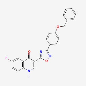 3-{3-[4-(benzyloxy)phenyl]-1,2,4-oxadiazol-5-yl}-6-fluoro-1-methylquinolin-4(1H)-one