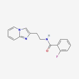 molecular formula C16H14FN3O B2426577 2-fluoro-N-(2-imidazo[1,2-a]pyridin-2-ylethyl)benzamide CAS No. 868977-50-8