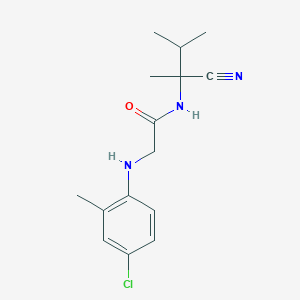 2-(4-chloro-2-methylanilino)-N-(2-cyano-3-methylbutan-2-yl)acetamide