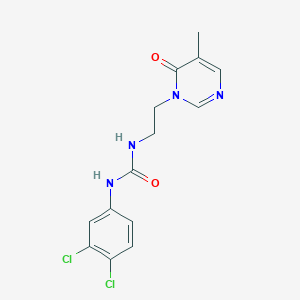 1-(3,4-dichlorophenyl)-3-(2-(5-methyl-6-oxopyrimidin-1(6H)-yl)ethyl)urea