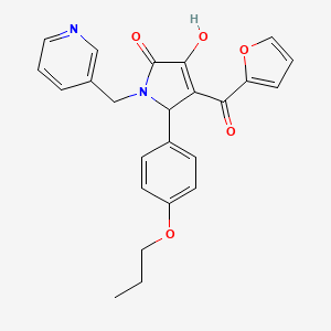4-(furan-2-carbonyl)-3-hydroxy-5-(4-propoxyphenyl)-1-(pyridin-3-ylmethyl)-1H-pyrrol-2(5H)-one