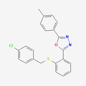 2-{2-[(4-Chlorobenzyl)sulfanyl]phenyl}-5-(4-methylphenyl)-1,3,4-oxadiazole