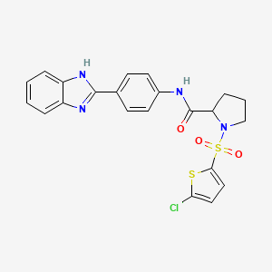 N-(4-(1H-benzo[d]imidazol-2-yl)phenyl)-1-((5-chlorothiophen-2-yl)sulfonyl)pyrrolidine-2-carboxamide