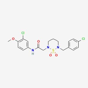 2-[6-(4-chlorobenzyl)-1,1-dioxido-1,2,6-thiadiazinan-2-yl]-N-(3-chloro-4-methoxyphenyl)acetamide