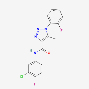 molecular formula C16H11ClF2N4O B2426628 N-(3-chloro-4-fluorophenyl)-1-(2-fluorophenyl)-5-methyl-1H-1,2,3-triazole-4-carboxamide CAS No. 866866-63-9