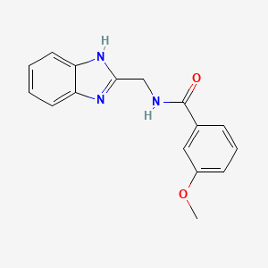 molecular formula C16H15N3O2 B2426630 N-(1H-benzimidazol-2-ylmethyl)-3-methoxybenzamide CAS No. 862488-30-0