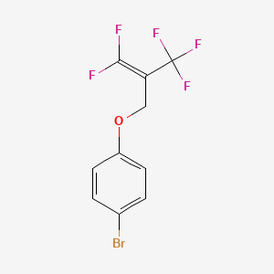 molecular formula C10H6BrF5O B2426637 2-[(4-Bromophenoxy)methyl]-1,1,3,3,3-pentafluoro-1-propene CAS No. 1980085-16-2