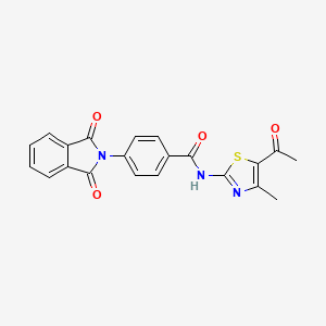 N-(5-acetyl-4-methylthiazol-2-yl)-4-(1,3-dioxoisoindolin-2-yl)benzamide