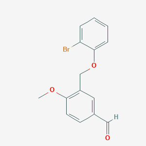 molecular formula C15H13BrO3 B2426657 3-[(2-Bromophenoxy)methyl]-4-methoxybenzaldehyde CAS No. 329222-87-9