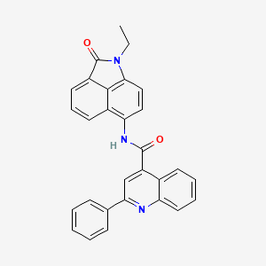 molecular formula C29H21N3O2 B2426660 N-(1-ethyl-2-oxo-1,2-dihydrobenzo[cd]indol-6-yl)-2-phenylquinoline-4-carboxamide CAS No. 676529-11-6