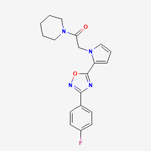 2-{2-[3-(4-fluorophenyl)-1,2,4-oxadiazol-5-yl]-1H-pyrrol-1-yl}-1-(piperidin-1-yl)ethanone
