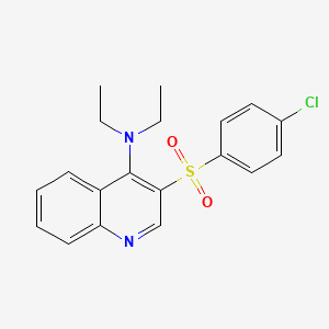 molecular formula C19H19ClN2O2S B2426680 3-(4-chlorobenzenesulfonyl)-N,N-diethylquinolin-4-amine CAS No. 895647-38-8