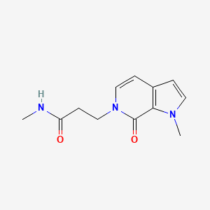 molecular formula C12H15N3O2 B2426682 N-Methyl-3-(1-methyl-7-oxopyrrolo[2,3-c]pyridin-6-yl)propanamide CAS No. 2415603-73-3