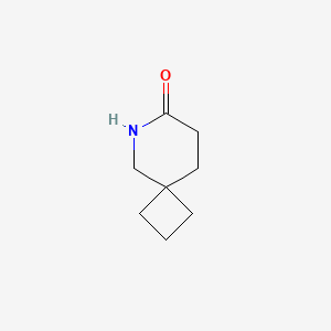 molecular formula C8H13NO B2426688 6-Azaspiro[3.5]nonan-7-one CAS No. 1597054-13-1