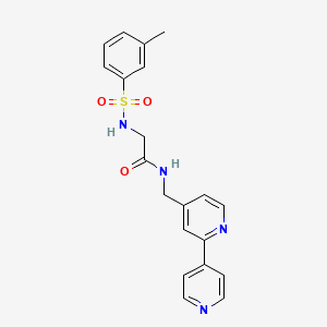 molecular formula C20H20N4O3S B2426690 N-([2,4'-bipyridin]-4-ylmethyl)-2-(3-methylphenylsulfonamido)acetamide CAS No. 2034578-63-5