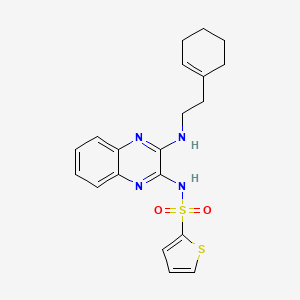 N-[3-[2-(cyclohexen-1-yl)ethylamino]quinoxalin-2-yl]thiophene-2-sulfonamide