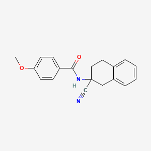molecular formula C19H18N2O2 B2426707 N-(2-cyano-1,2,3,4-tetrahydronaphthalen-2-yl)-4-methoxybenzamide CAS No. 1825501-00-5