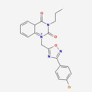 molecular formula C20H17BrN4O3 B2426711 1-{[3-(4-Bromophenyl)-1,2,4-oxadiazol-5-yl]methyl}-3-propyl-1,2,3,4-tetrahydroquinazoline-2,4-dione CAS No. 2309613-59-8