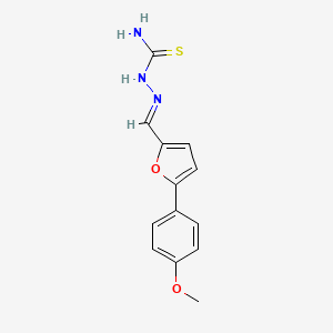 molecular formula C13H13N3O2S B2426712 (E)-2-((5-(4-methoxyphenyl)furan-2-yl)methylene)hydrazinecarbothioamide CAS No. 34721-90-9