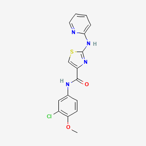 N-(3-chloro-4-methoxyphenyl)-2-(pyridin-2-ylamino)thiazole-4-carboxamide