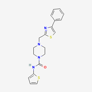 4-((4-phenylthiazol-2-yl)methyl)-N-(thiophen-2-yl)piperazine-1-carboxamide