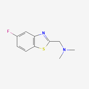 molecular formula C10H11FN2S B2426719 (5-fluoro-1,3-benzothiazol-2-yl)-N,N-dimethylmethanamine CAS No. 400074-42-2