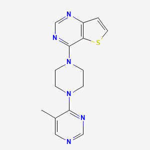 molecular formula C15H16N6S B2426722 4-[4-(5-Methylpyrimidin-4-yl)piperazin-1-yl]thieno[3,2-d]pyrimidine CAS No. 2380083-72-5