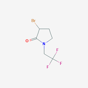 molecular formula C6H7BrF3NO B2426726 3-溴-1-(2,2,2-三氟乙基)吡咯烷-2-酮 CAS No. 178946-24-2