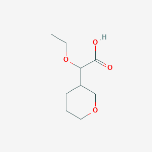 molecular formula C9H16O4 B2426731 2-Ethoxy-2-(oxan-3-yl)acetic acid CAS No. 1593964-76-1