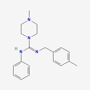 4-methyl-N-(4-methylbenzyl)-N'-phenyltetrahydro-1(2H)-pyrazinecarboximidamide