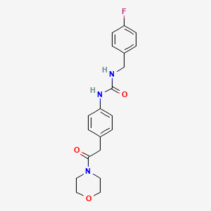molecular formula C20H22FN3O3 B2426738 1-(4-Fluorobenzyl)-3-(4-(2-morpholino-2-oxoethyl)phenyl)urea CAS No. 1207021-94-0