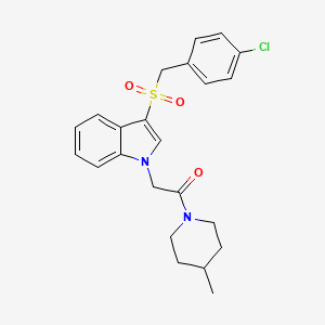 3-[(4-chlorobenzyl)sulfonyl]-1-[2-(4-methylpiperidin-1-yl)-2-oxoethyl]-1H-indole