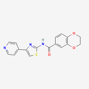 N-(4-(pyridin-4-yl)thiazol-2-yl)-2,3-dihydrobenzo[b][1,4]dioxine-6-carboxamide